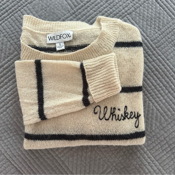 WILDFOX Whiskey Stripe Sweater Sz S - Picture 8 of 9